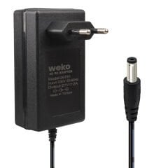 WEKO 21 VOLT - 2 AMPER 5.5*2.5 UÇLU KIRMIZI YEŞİL LEDLİ PRİZ TİPİ ŞARJLI MATKAP ADAPTÖRÜ